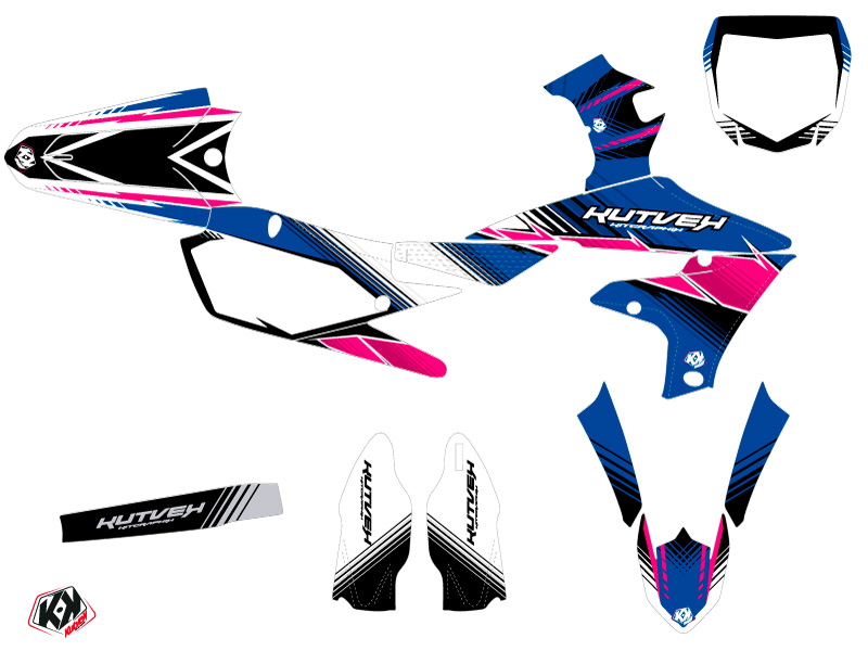 Kit Décoration Moto Cross Stripe Yamaha 450 YZF Rose KUTVEK - vue 2
