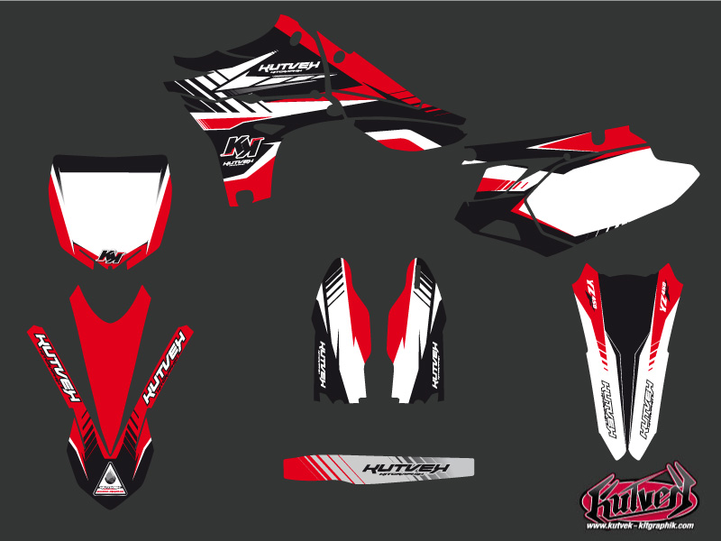 Kit de décoration moto cross Pulsar Yamaha 450 YZF rouge KUTVEK - vue 2