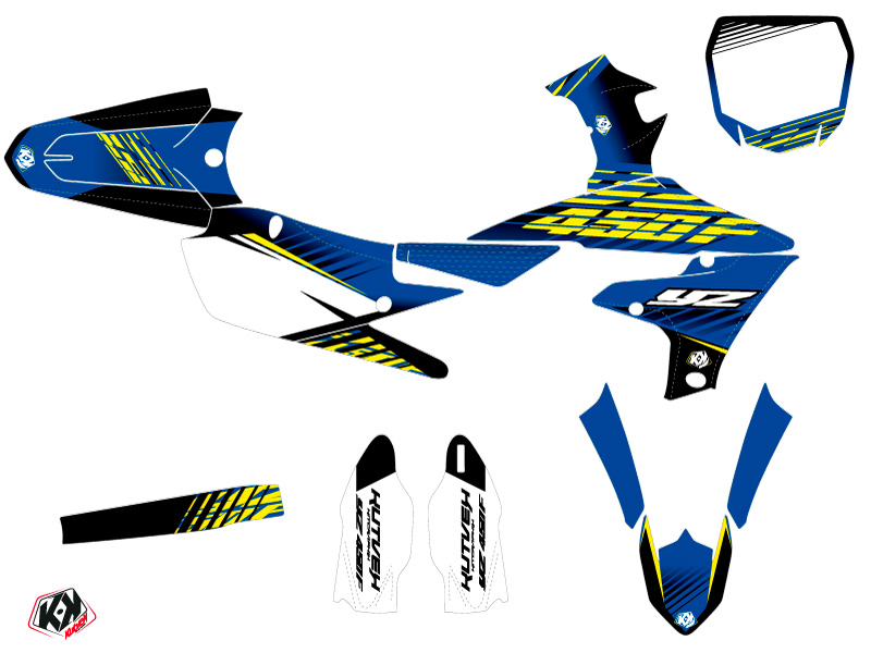 Kit décoratif moto-cross Flow Yamaha 450 YZF jaune KUTVEK - vue 2