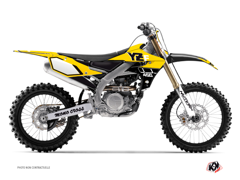 Kit Déco Moto Cross Vintage Yamaha 450 YZF Jaune KUTVEK