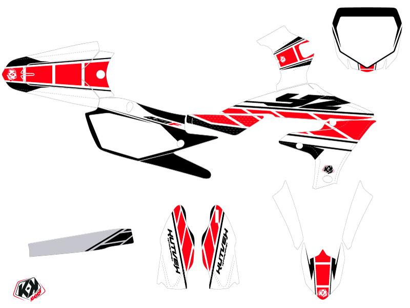 Kit de décoration moto cross réplica Yamaha 450 YZF rouge Kutvek - vue 2