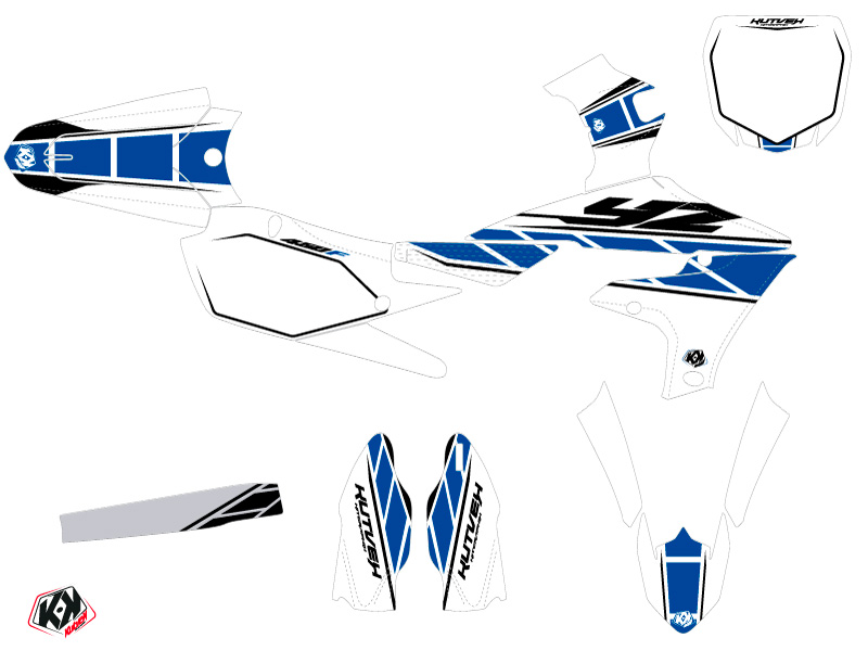 Kit Décoration Moto Cross Replica Yamaha 450 YZF Blanc Bleu KUTVEK - vue 2