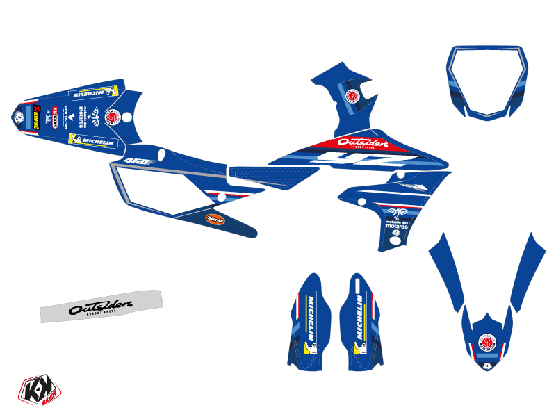 Kit de décoration Moto-Cross Replica Team Outsiders K21 Yamaha 450 YZF KUTVEK - vue 2