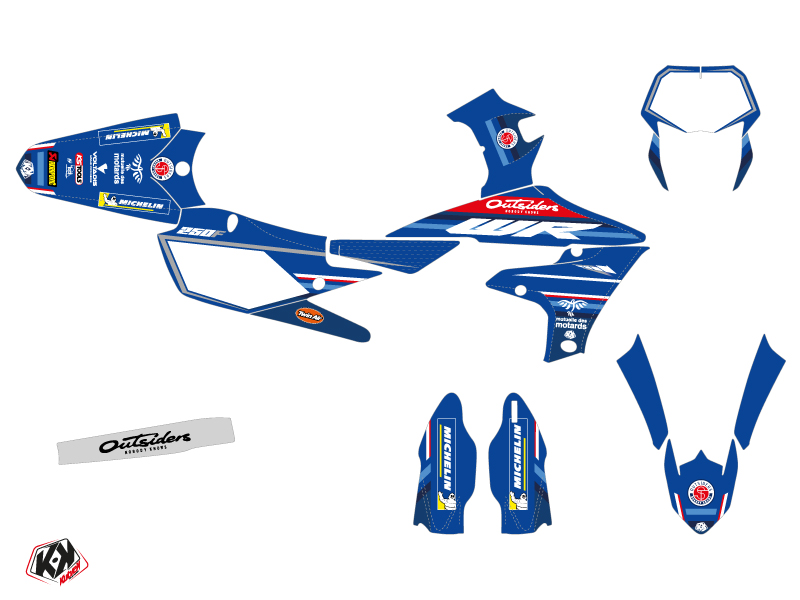 Kit Déco Moto Cross Replica Team Outsiders K21 Yamaha 250 WRF KUTVEK - vue 2