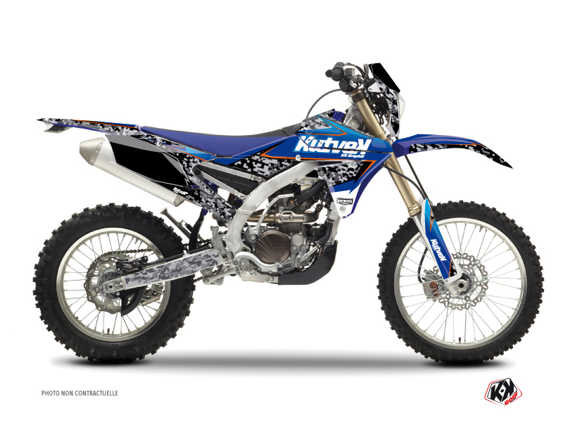 Kit de décoration Moto-cross Predator KUTVEK Yamaha 250 WRF Noir Bleu