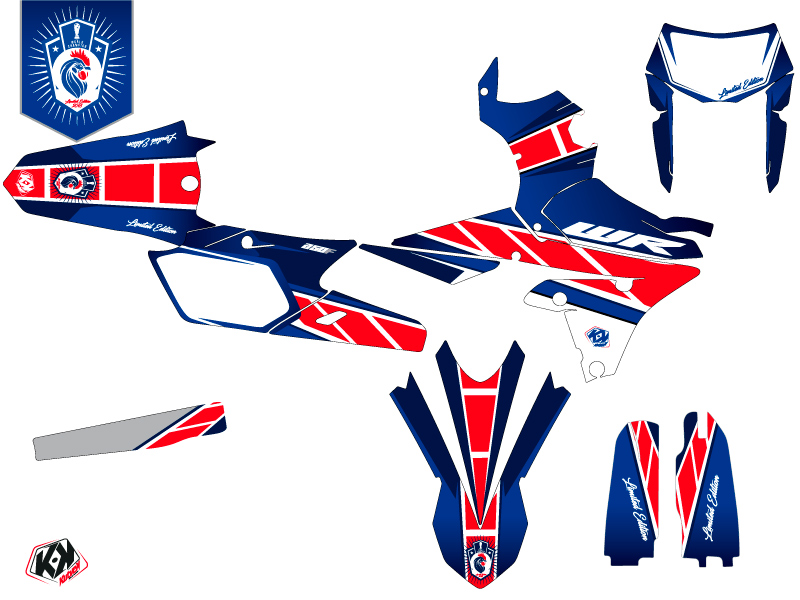 Kit Décoration Moto Cross Replica France 2018 Édition Limitée Yamaha 250 WRF KUTVEK - vue 2