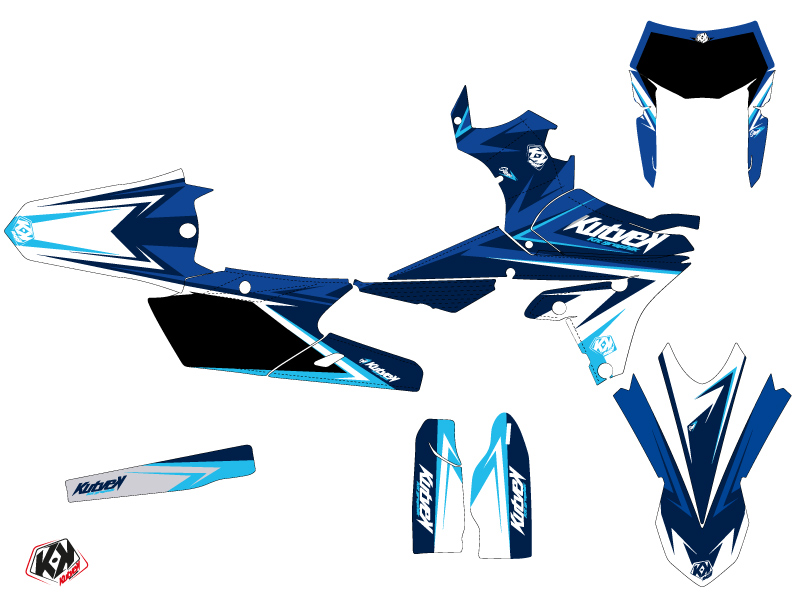 Kit Décalcomanies Moto-Cross Stage Yamaha 250 WRF Bleu KUTVEK - vue 2