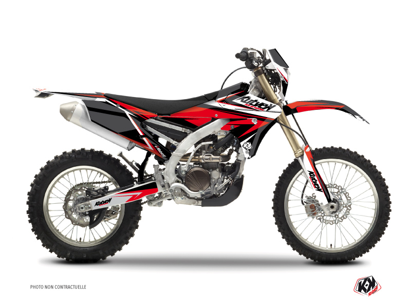 Kit Déco Moto-Cross Stage Yamaha 250 WRF Noir Rouge KUTVEK
