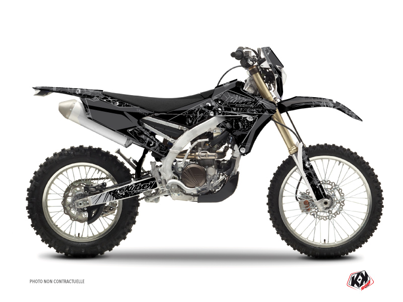 Kit décoration moto-cross Zombies Dark Yamaha 250 WRF noir KUTVEK