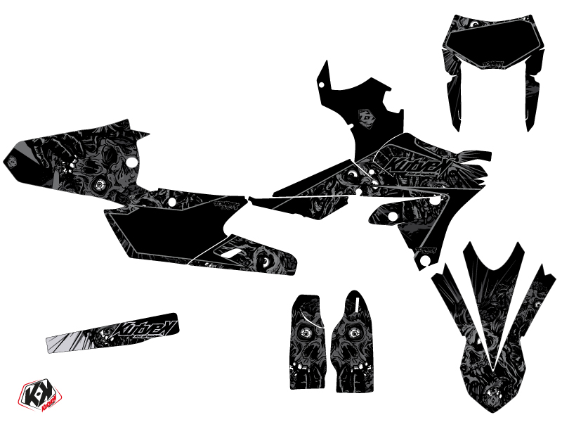 Kit décoration moto-cross Zombies Dark Yamaha 250 WRF noir KUTVEK - vue 2