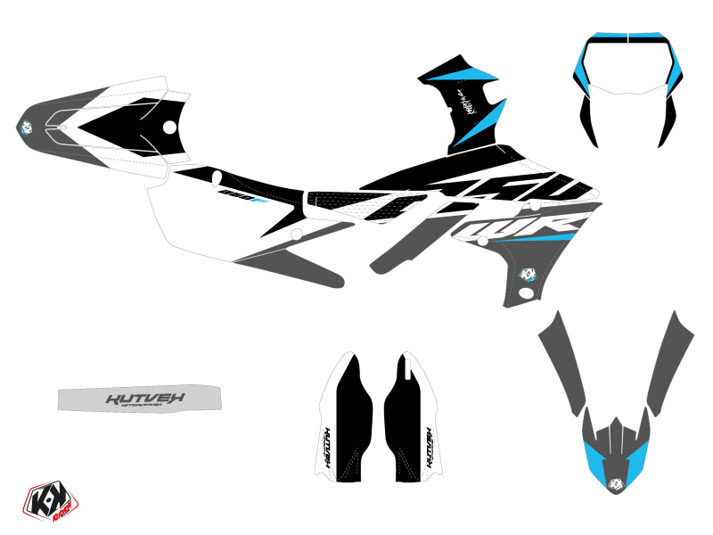 Kit Déco Moto Cross Skew Yamaha 250 WRF Gris KUTVEK - vue 2