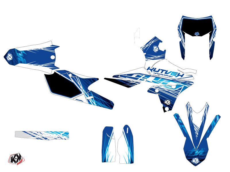 Kit de décoration Kutvek Eraser Yamaha 250 WRF bleu - vue 2