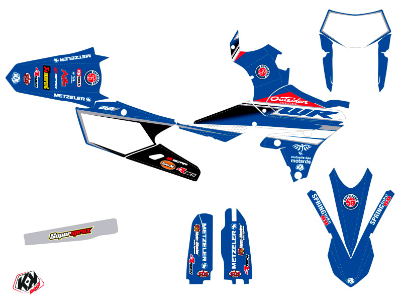 Kit Décoration Moto Cross Réplica Team Outsiders Yamaha 250 WRF 2018 - vue 2