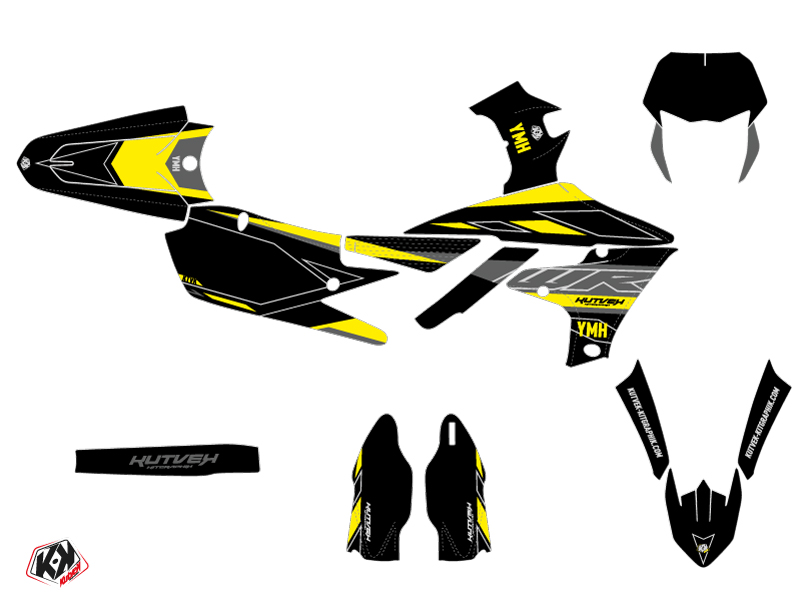 Kit Décoration Moto Cross Outline Yamaha 250 WRF Jaune KUTVEK - vue 2