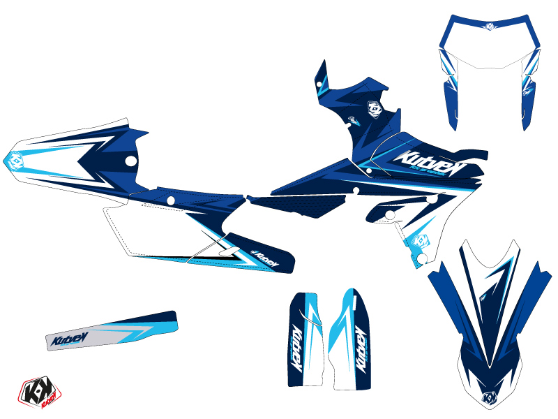 Kit décoration moto cross Stage Yamaha 450 WRF bleu KUTVEK - vue 2