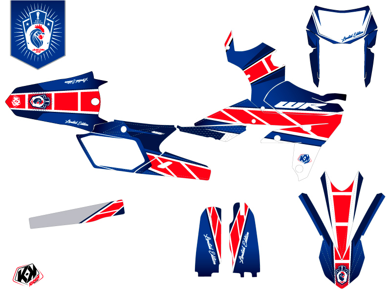 Kit décoratif moto cross Replica France 2018 Édition limitée Yamaha 450 WRF KUTVEK - vue 2