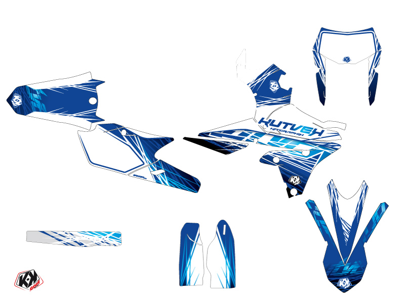 Kit Déco Moto Cross Eraser Yamaha 450 WRF Bleu KUTVEK - vue 2