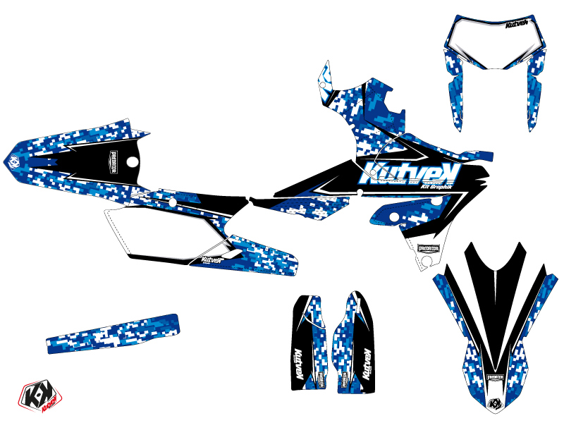 Kit Déco Moto Cross Predator Yamaha 450 WRF Bleu KUTVEK - vue 2
