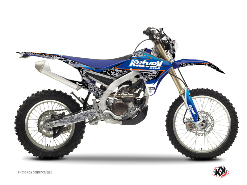 Kit décoration moto cross Kutvek Predator Yamaha 450 WRF noir bleu