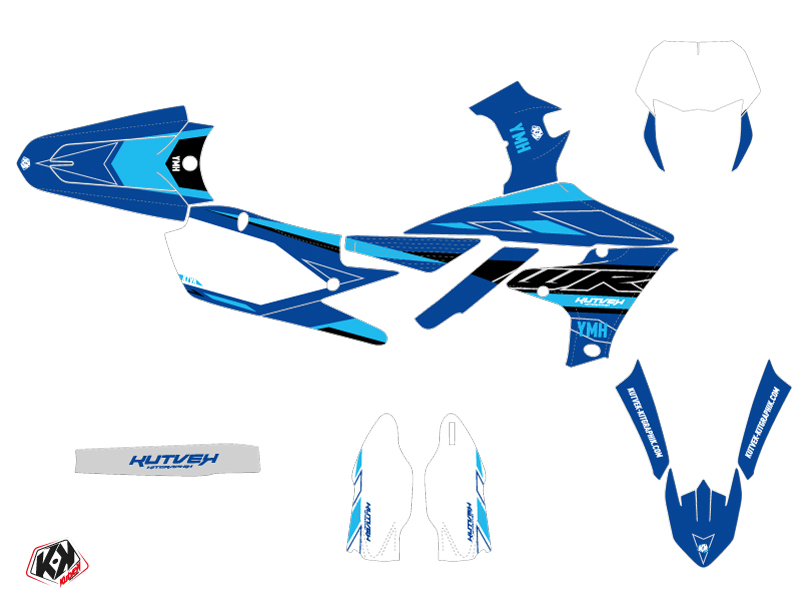 Kit Décoration Moto Cross Outline Yamaha 450 WRF Cyan KUTVEK - vue 2