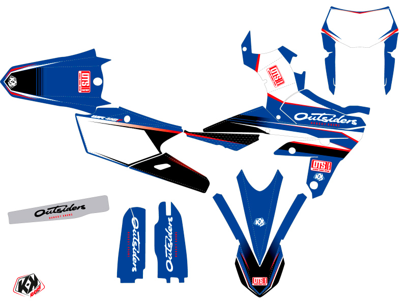 Kit Déco Moto Cross Replica Outsiders OTS Yamaha 450 WRF 2018 KUTVEK - vue 2