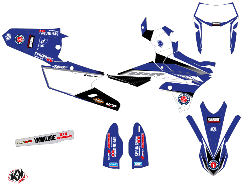 Kit Décoration Moto Cross Réplica Team Outsiders Yamaha 450 WRF 2016 KUTVEK - vue 2