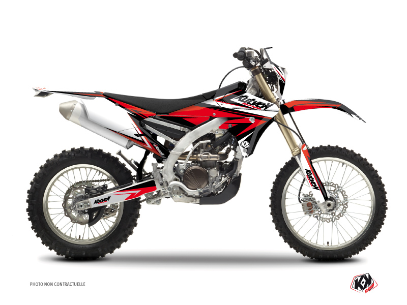Kit décoration moto cross Yamaha 450 WRF noir rouge KUTVEK