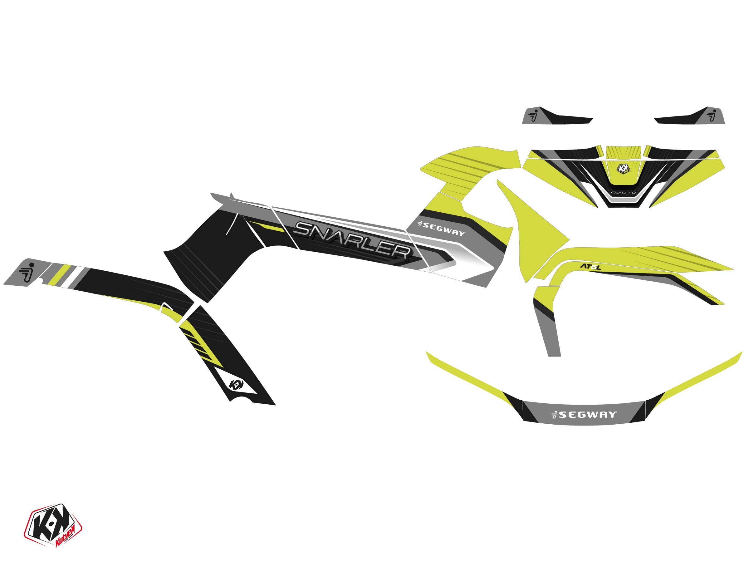 Kit Déco Quad Sharp Segway Snarler AT6-L Vert Néon (2021-2023) KUTVEK - vue 2