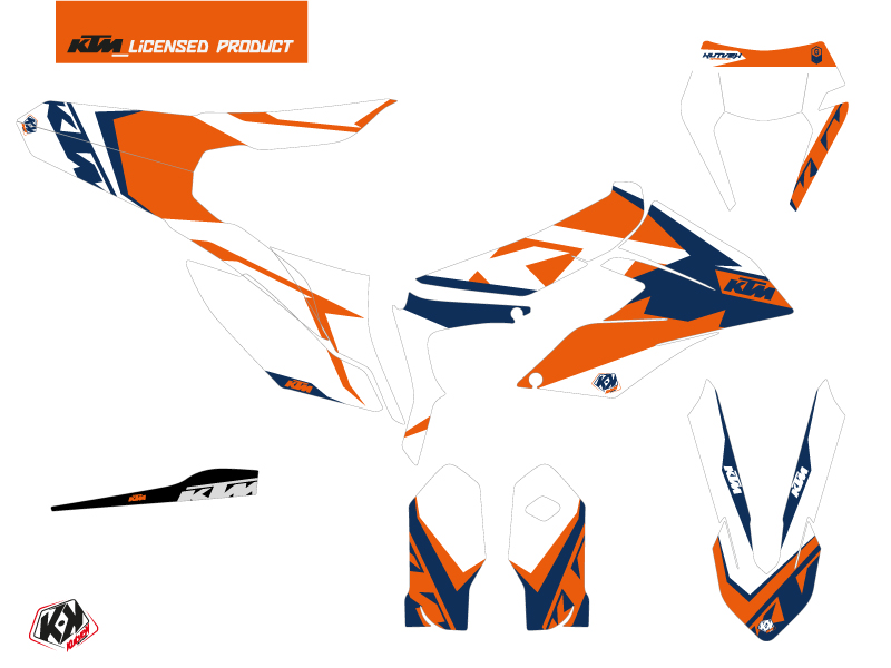Kit Déco Moto Cross Gravity KTM 250 FREERIDE Bleu KUTVEK - vue 2