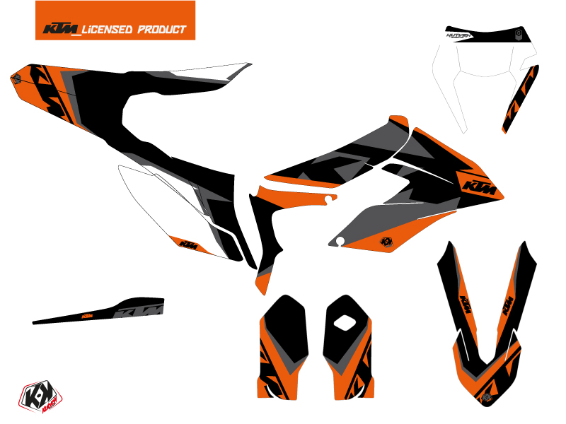 Kit décoration moto cross Gravity KTM 250 Freeride orange KUTVEK - vue 2