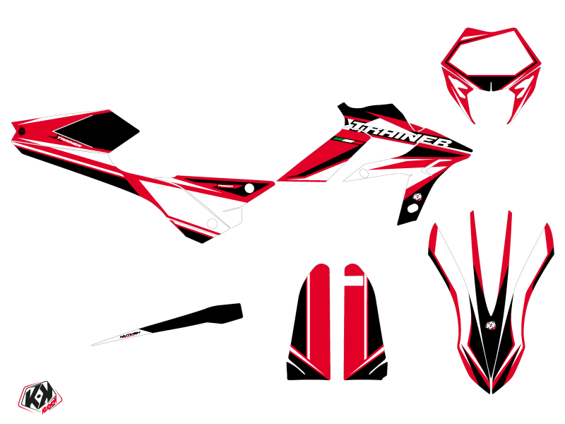 Kit de décoration moto-cross FIRENZE Beta Xtrainer rouge blanc noir KUTVEK - vue 2