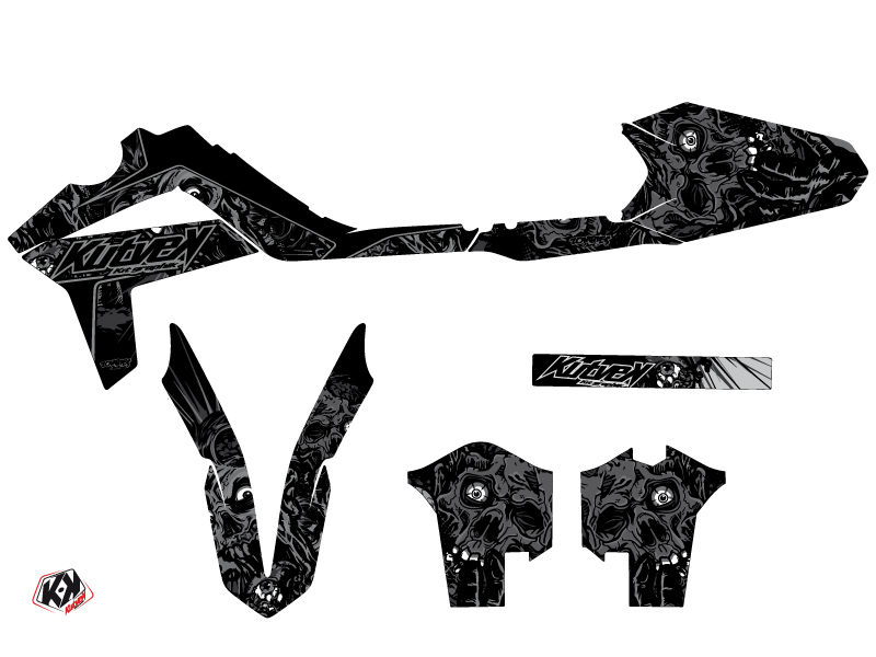 Kit plastiques Deco Moto Cross Zombies Dark GASGAS 125 EC Noir KUTVEK - vue 2
