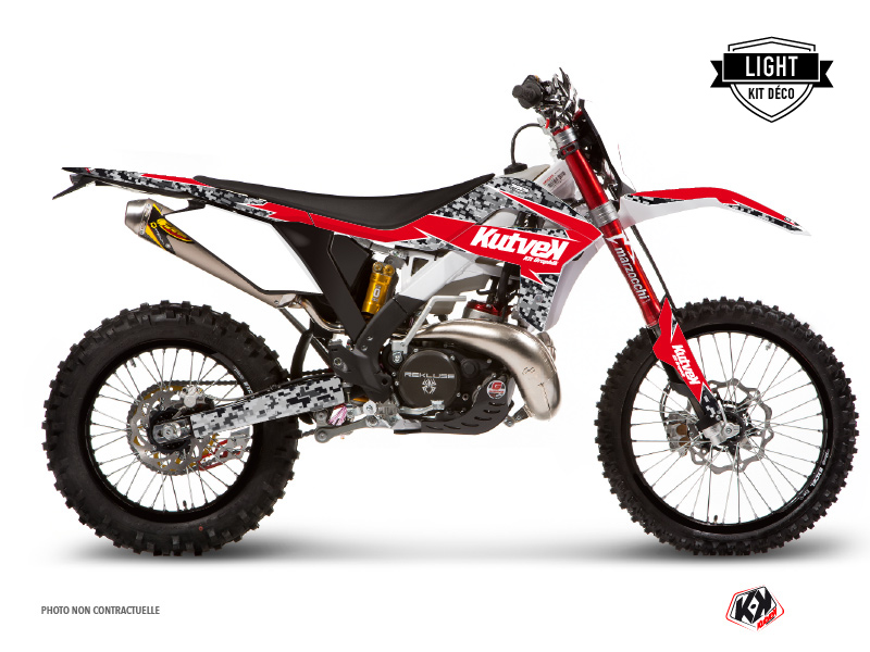 Kit Décoration Moto Cross Prédateur GASGAS 250 EC Noir Rouge KUTVEK