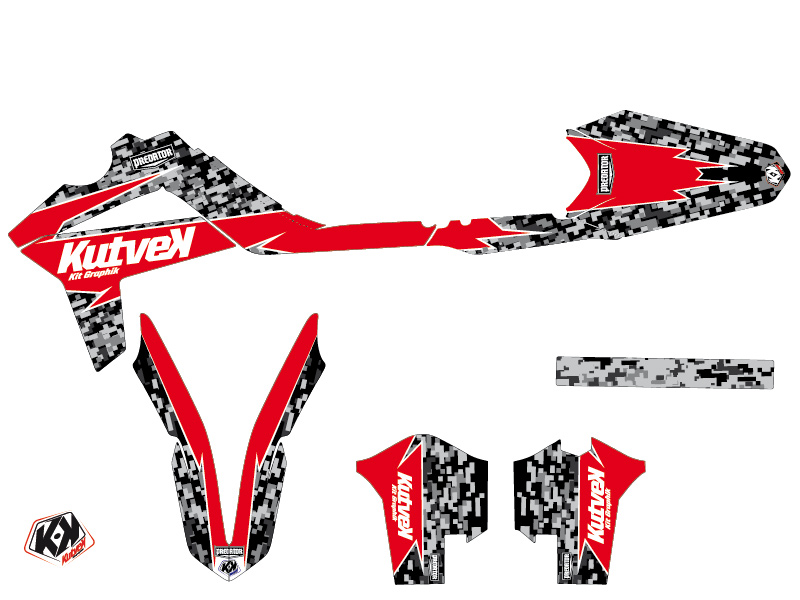 Kit de décoration motocross Predator GASGAS 250 EC noir rouge KUTVEK - vue 2