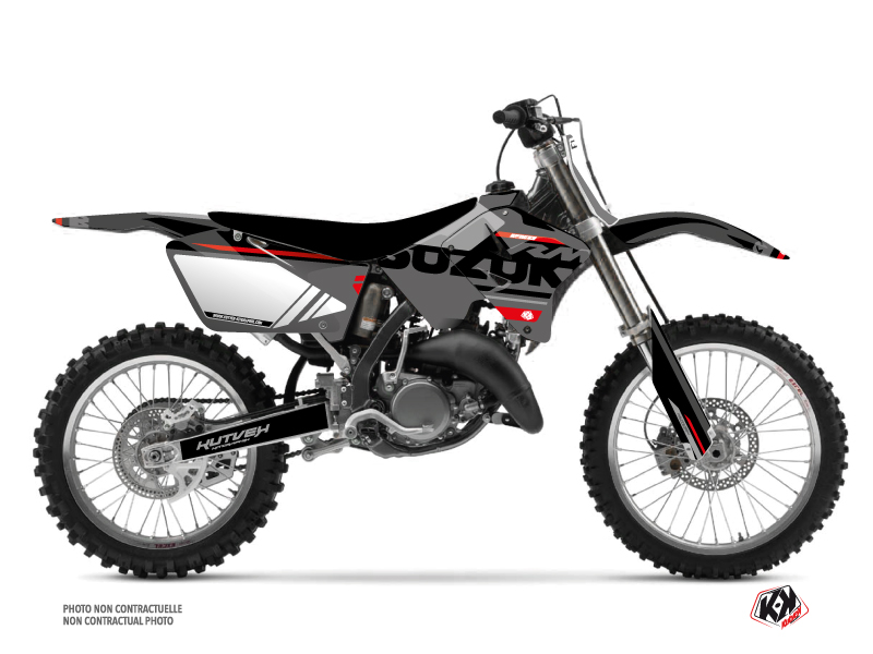 Kit décor moto cross grade Suzuki 250 RM noir KUTVEK