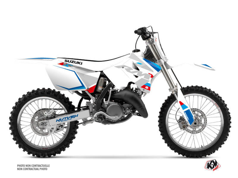 Kit de décoration motocross Suzuki 250 RM blanc Kutvek
