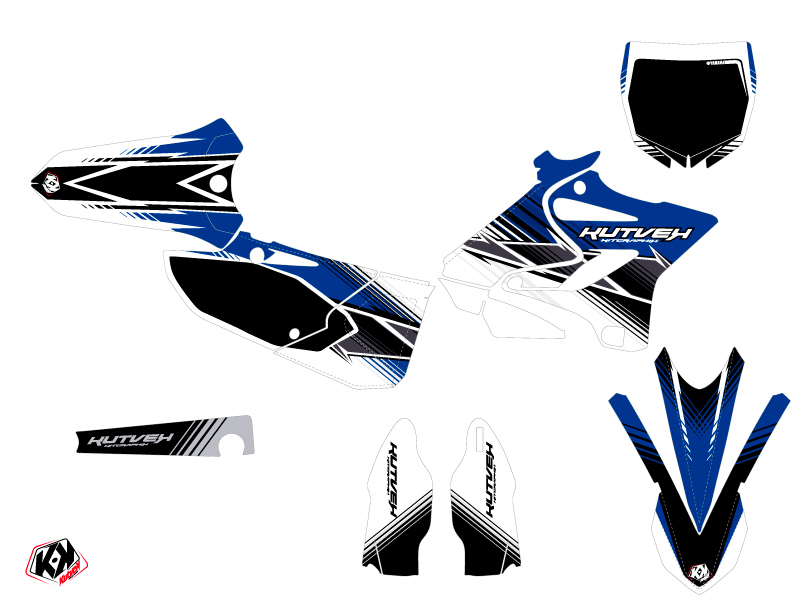 Kit décoration motocross Yamaha 125 YZ Stripe KUTVEK bleu - vue 2