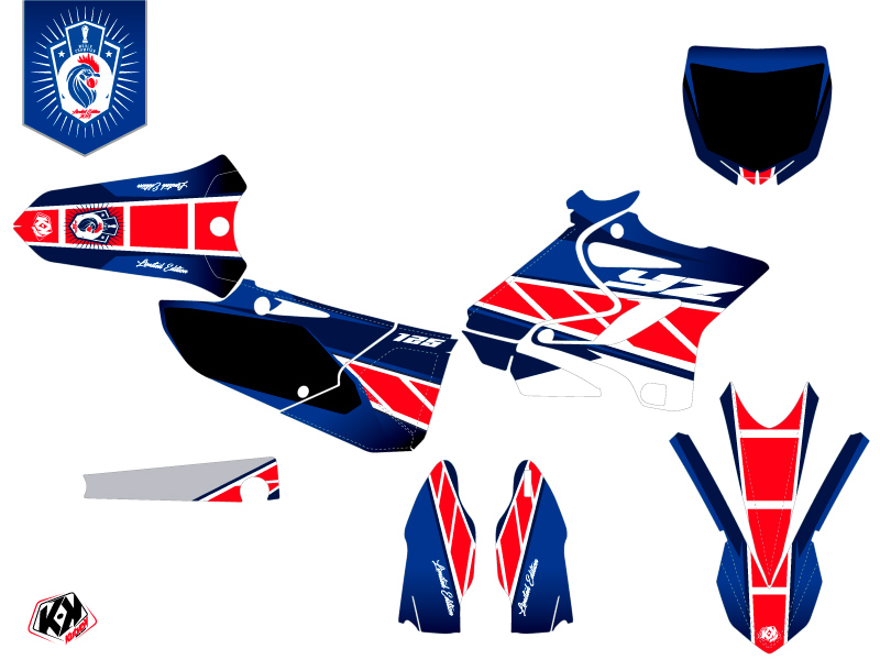 Kit Déco Moto-Cross Replica France 2018 Édition Limitée Yamaha 125 YZ KUTVEK - vue 2