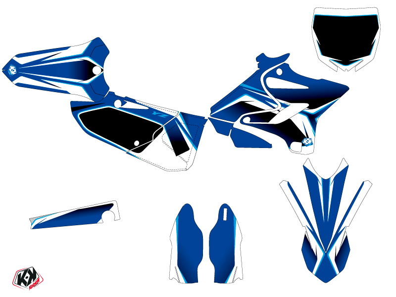 Kit décoration Yamaha 125 YZ Kutvek Bleu - vue 2