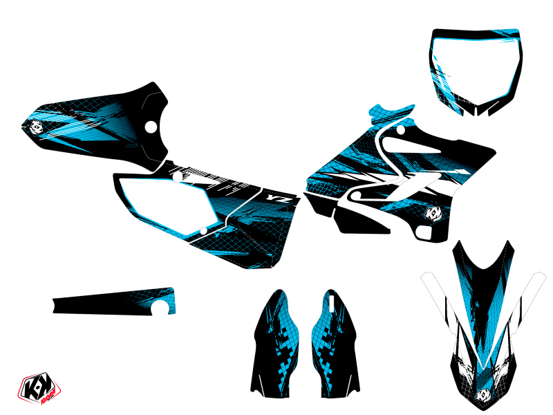 Kit Déco Moto Cross Techno Yamaha 250 YZ Bleu KUTVEK - vue 2