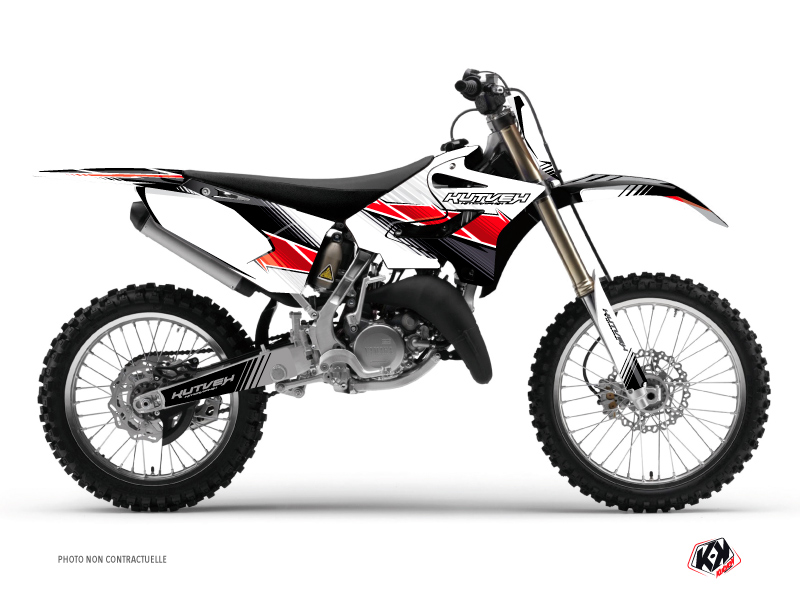 Kit décoration motocross Stripe Yamaha 250 YZ rouge KUTVEK