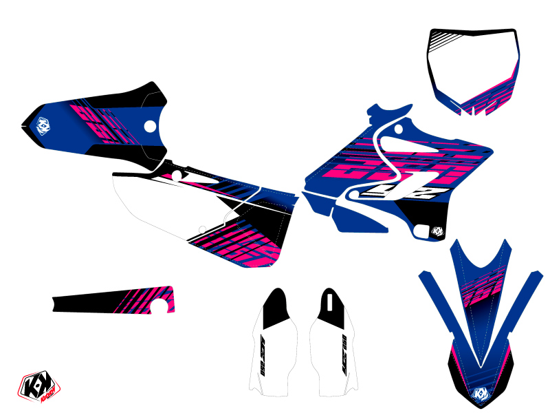 Kit Décoration Moto Cross Flow Yamaha 250 YZ Rose KUTVEK - vue 2