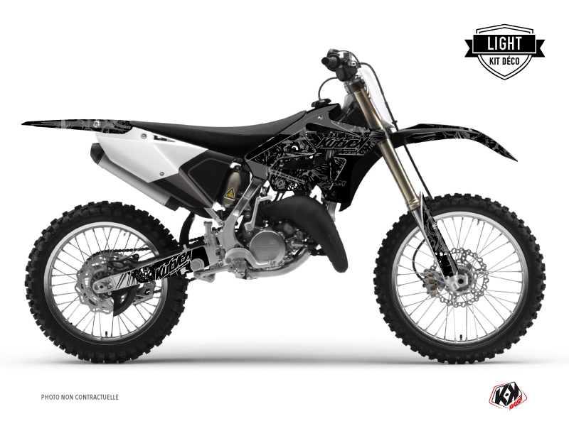 Kit décoration moto cross Zombies Dark Yamaha 250 YZ noir KUTVEK