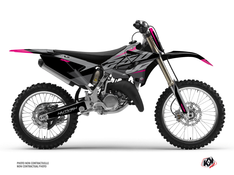 Kit décoration motocross Yamaha 250 YZ rose KUTVEK Skew