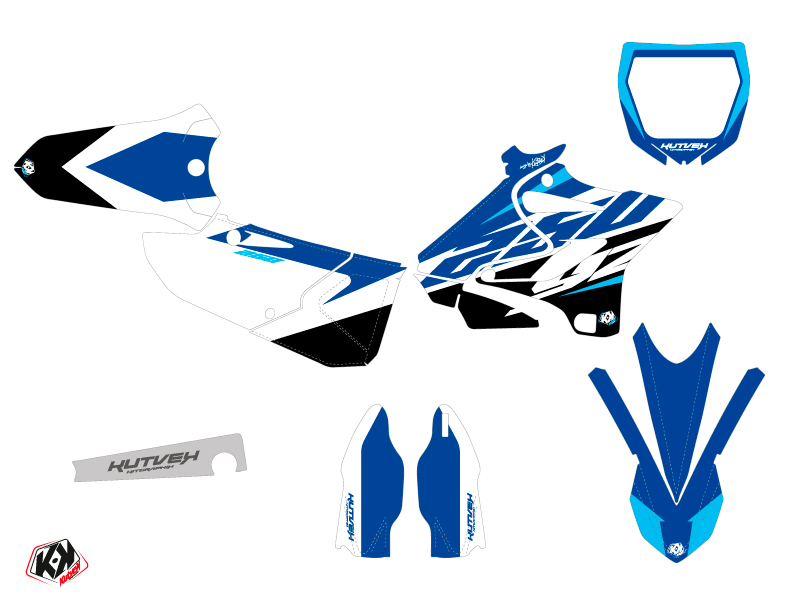 Kit de décoration motocross Skew Yamaha 250 YZ bleu KUTVEK - vue 2