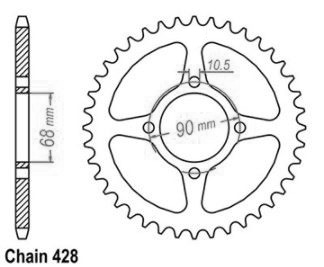 Couronne Mtx 80 R 1988 - 428 - 45 Dents - Similaire JTR241