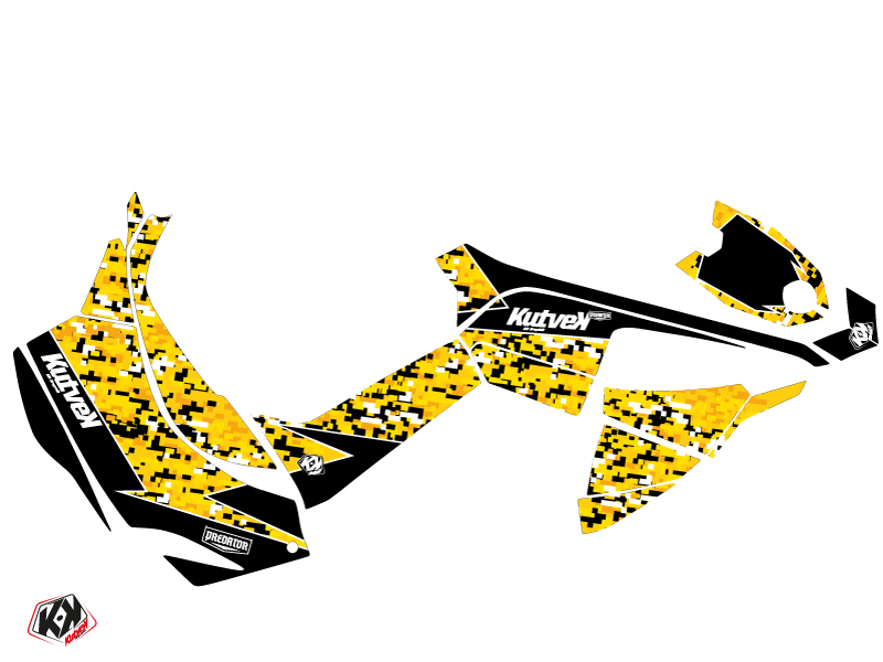 Kit Déco Quad Prédator Can-Am DS 90 Noir Jaune (2008-2023) - vue 2