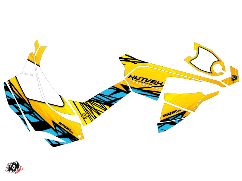 Kit Déco Quad Eraser Can-Am DS 90 Jaune Bleu (2008-2023) KUTVEK - vue 2