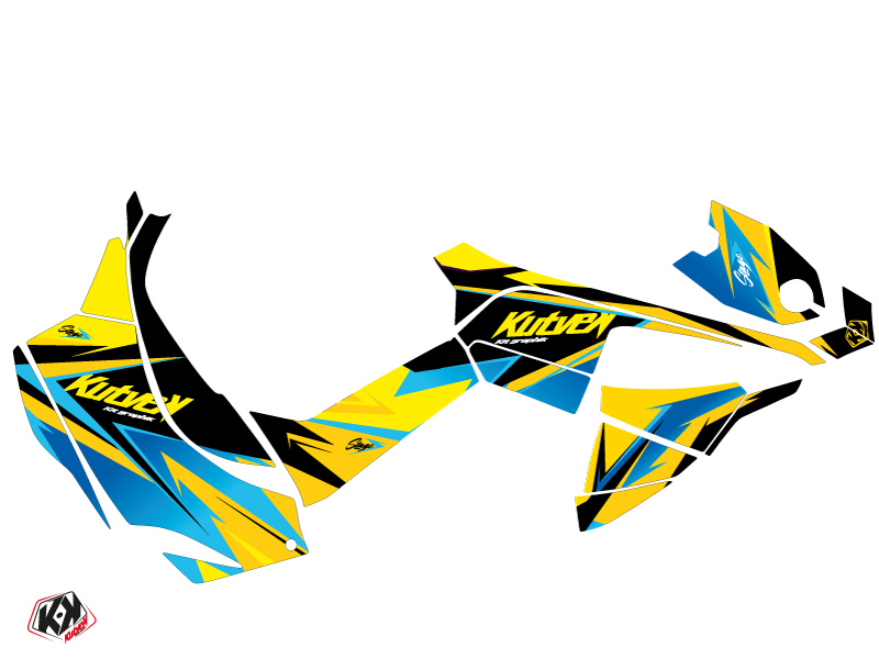 Kit Déco Quad Stage Can-Am DS 90 Jaune Bleu (2008-2023) - vue 2