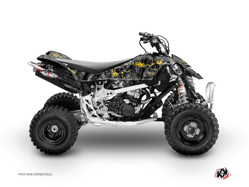 Kit Déco Quad Camo Can Am DS 450 Noir Jaune (2008-2015) KUTVEK